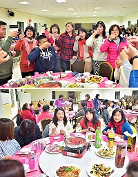 東引鄉婦女會舉辦年終聯誼餐會,氣氛熱鬧。(圖/文:陳其敏)