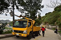 　東引南澳樂華村地區昨天發生短暫停電，肇因於高架線路高壓熔絲鏈開關斷裂。（圖／文：陳其敏） 