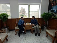 大陸連江縣黃岐鎮書記黃端明再次訪問馬祖,縣長劉增應熱情歡迎,表示將加強兩地觀光旅遊。(圖:連江縣產業發展處)