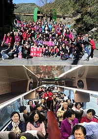 旅台東莒大浦人家集體1年1遊,12月15日週六出動2部遊覽車80多人去新竹縣遊玩及合影留下紀錄。(圖:東莒大浦人家提供)