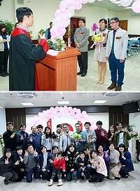 久違法院公證結婚!經過近7年的愛情慢跑,曾在縣府教育處服務的柯育盛、吳貽樺這對佳偶,26日終於步上紅毯,專程回馬舉辦法院公證結婚,接受昔日同事好友的誠摯祝福。(圖/文:曹重偉)