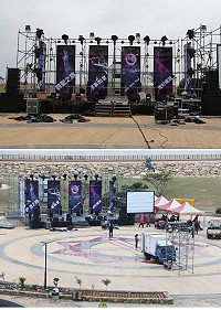 2019豬事順心好運道馬祖跨年晚會31日晚間8時於介壽澳口公園舉行,主力唱將林曉培、主持人唐從聖將為觀眾帶來精彩演出。(圖/文:吳嘉榮)