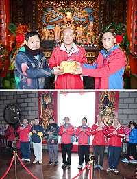 馬祖境天后宮廟宇管理委員會第14屆委員改選,在媽祖及廟管會成員見證及祝福下,新任主任委員由劉寶明接棒,原主委費新民功成身退。(圖/文:曹重偉)