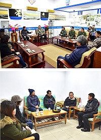 　新年伊始，東引鄉長林德建率鄉公所課室主管拜會指揮部、發電廠等機關單位，增進彼此交流與合作。（圖／文：陳其敏） 