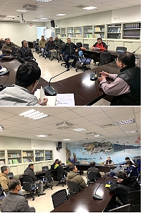 縣府1月19日起全面禁用章魚籠,昨日上午多位漁民前往產發處陳情,爭取有條件開放使用。(圖/文:馮紹夫)