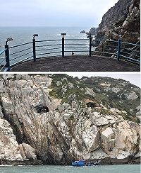 　東引安東坑道面海坑口觀景平台全面更新，營造更佳的賞景遊憩空間。（圖／文：陳其敏） 