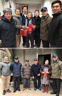 　春節腳步近，府會首長前往北竿發放各項慰問金以及中低收入年菜禮盒。（圖／文：陳鵬雄）
