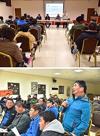 連江縣交通旅遊局在東引鄉辦理購建交通船綜合規劃說明會,並聽取鄉親意見。(圖/文:陳其敏)