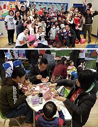 東引公托中心迎接2019年農曆新年前夕,第4屆寶寶人生的第1個結業典禮並和家長、鄉村長及民代提前圍爐團圓。(圖:東引公托中心)