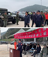 　海巡署春節擴大威力掃蕩誓師大會，宣示海巡署執法決心。（圖／文：馮紹夫）