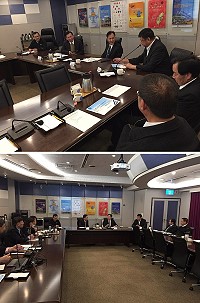 府會首長、立委陳雪生等人針對馬祖機場改善、立榮在108年增加運能百分之20目標規劃及第2家航空公司進駐等議題進行討論。(圖:連江縣政府)