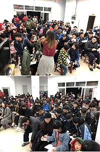 　東莒社協2019年春節賓果趣味遊戲5日大年初一歡樂登場，全島大集合，大人、小孩齊聚試手氣。（圖：蔡夢玲）
