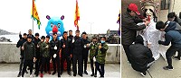 官兵共同參與擺暝文化祭。(圖/文:陳于軒)