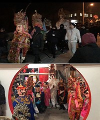 　東莒熾坪境十三暝繞境遊行17日晚間熱鬧展開，鞭炮聲響徹雲霄，家戶擺放香案焚香膜拜。（圖／文：蔡夢玲）