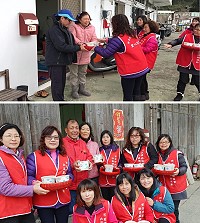 西莒傳統技藝協會社區關懷據點新春送長壽麵(太平麵),祝福長者身體健康長命百歲。(圖/文:宋幸儒、西莒傳統技藝協會)