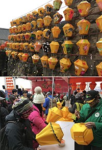 2019年北竿擺暝文化祭融入風燈藝術節,讓遊客體驗繪畫馬祖傳統風燈。(圖/文:吳嘉榮)
