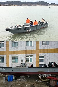 馬祖海巡所屬兩艘高速快艇在南竿福澳備妥,近期內會進駐莒光及北竿執勤。(圖:立委陳雪生國會辦公室提供)
