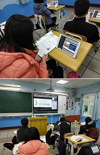 中正國中推動歷史課遠距協同教學,培養學生歷史感及興趣,提升學生學習成效,並有效提升該校專長授課比例。(圖:中正國中小)