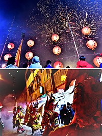 東引十八暝,在好天氣的加持下,鞭炮、煙火聲徹雲霄,熱鬧加倍。(圖/文:陳其敏)