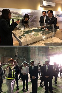 府會首長24日觀摩高市海洋文化及流行音樂中心館舍工程,做為馬祖演藝廳施作參考。(圖:連江縣政府文化處)