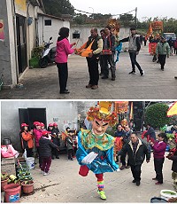 西坵彣大王廟迎接陳元帥到府作客,擺暝迎神活動熱鬧登場。(圖/文:宋幸儒)