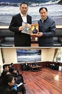 大陸連江縣長鄭立敏拜會縣府,雙方針對黃岐航線及旅遊健檢等相關事宜進行討論。(圖/文:吳嘉榮)