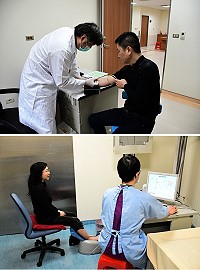 經過積極籌備、宣傳行銷,連江縣衛生福利局、縣立醫院大力推動的陸客馬祖精緻健檢旅遊,5日吸引對岸連江縣濟雅醫院董事長林韜一行11人來馬親身體驗,受檢者都說感覺很好,值得推薦。(圖/文:曹重偉)