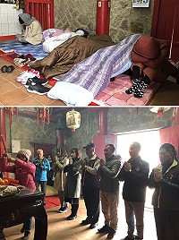 北竿元宵擺暝最終回,龍角峰祈夢活動5日在五靈公廟登場。(圖/文:陳鵬雄)