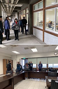 108年導遊、領隊人員考試登場,典試委員楊雅惠、監察委員劉德勳抵馬巡視考場。(圖:縣府人事處)