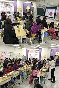 教育處和中正國中小9日邀請教育部健康促進學校中央輔導委員許愛玲進行視力保健宣導,以及教導正確的潔牙方法。(圖/文:吳嘉榮)