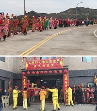 西莒擺暝壓軸,田澳境迎接陳元帥到府作客,陣頭浩蕩,場面十分熱鬧。(圖/文:宋幸儒)