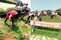 　喜迎植樹節，馬管處同仁12日攜手種植100株縣樹海桐，讓整體環境更加美觀。（圖：馬管處）