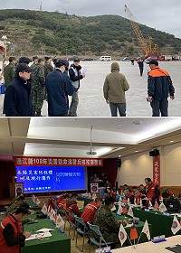 連江縣108年度災害防救演習即將舉行,昨日連江縣消防局舉行首次預演。(圖/文:馮紹夫)