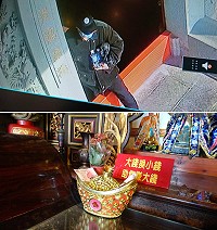 馬港天后宮驚傳財物遭竊,警方昨日逮捕犯嫌,查獲贓款800元。(圖:南竿警察所)