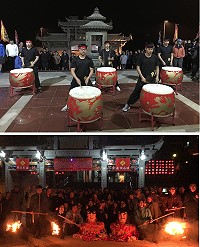 陳元帥聖誕+「跑火賽」28日晚上的青帆陳元帥廟熱鬧滾滾。(圖/文:宋幸儒)