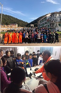 　中山國中師生1日下午專程到馬祖海巡隊本部校外參訪，海巡人員與學生們交流互動熱絡，讓師生進一步認識海巡工作。（圖：馬祖海巡隊）