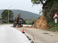 　北竿大道成功坡路段進行彎道改善，提高會車視線安全性。（圖／文：陳鵬雄）