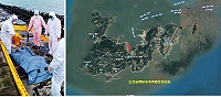 　馬祖清水澳口4月4日的海漂豬屍驗出非洲豬瘟病毒，今日起禁止所有豬肉及其產製品輸往臺灣，違者最高處100萬元罰鍰。（圖：中央災害應變中心）