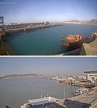 馬祖國內商港直播畫面除監控管理外,也是台灣釣友研判馬祖列島水色的重要參考。(圖:摘自網路)