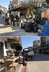 北竿年終大掃除在人口最多塘岐村清出大批垃圾,清運量全鄉之冠。(圖/文:陳鵬雄)