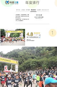 運動筆記網站2020年度大賞,2020第6屆馬祖馬拉松榮登優質賽事第1名。(圖:摘自運動筆記網站、本報資料室)