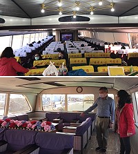 「馬祖之星」15日大換裝後返回馬祖,全新裝潢與更快航速,搭乘旅客反映好。(圖/文:曹重偉、宋幸儒)