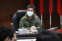 　指揮官主持擴大戰敵情會報，針對部隊管理措施提出指導。（圖／文：陳佩湘）
