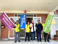 水廠東莒營運所動員起身走上街,到各家戶作節水宣導。(圖/文:蔡夢玲)