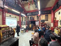 　文化處9日在芹壁召開天后宮修復再利用計畫細部設計成果說明會，廟宇周邊夜間照明也列為重點。（圖／文：陳鵬雄）