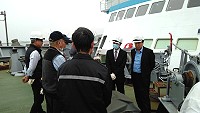 縣長劉增應、議長張永江19日前往基隆瞭解臺馬之星歲修情形暨拜會中華顧問工程司董事長周永暉。(圖/文:馬祖連江航業)