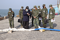 指揮官視導水資源運補任務。(圖/文:陳佩湘)