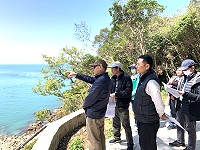 　縣長劉增應昨日與副縣長王忠銘等人前往視察地區重大工程。（圖／文：馮紹夫）