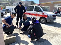 自來水廠東莒營運所與東莒消防分隊一同巡查全島消防栓運作狀況。(圖/文:蔡夢玲)