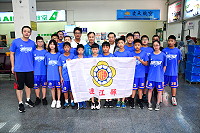 　邁向少年籃球最高殿堂，馬祖少年籃球隊3日赴台參加第53屆全國少年籃球錦標賽，縣長劉增應、議長張永江等前往授旗儀式。（圖／文：曹重偉）